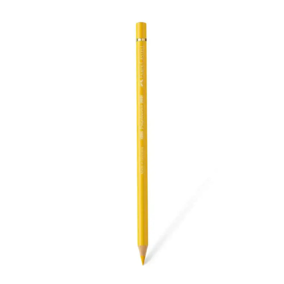 Faber Castell Polychromos Colour Pencil - Single Pencil - Yellow Shades - Dark Cadmium Yellow - Colour Pencil