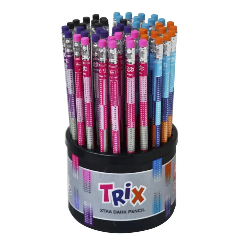 Flair Creative Trix Extra Dark Pencil | Includes Eraser and Sharpener - 50 - Pencils
