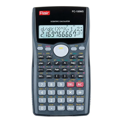 Flair FC-100MS Scientific Calculator | 300 Functions and 2 Line Display - Calculators