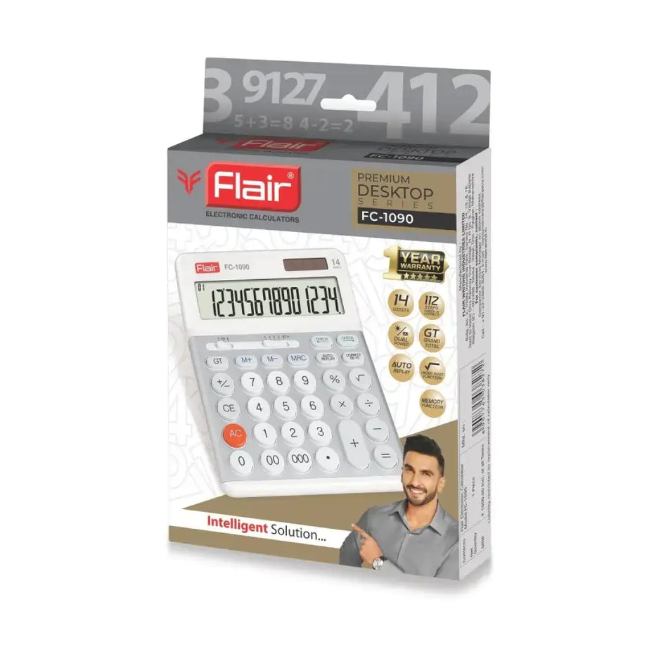 Flair FC-1090 14 Digits Desktop Calculator - Calculators