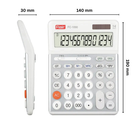 Flair FC-1090 14 Digits Desktop Calculator - Calculators