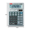 Flair FC-309BL 12 Digits Desktop Calculator showing screen and keys layout with dimensions