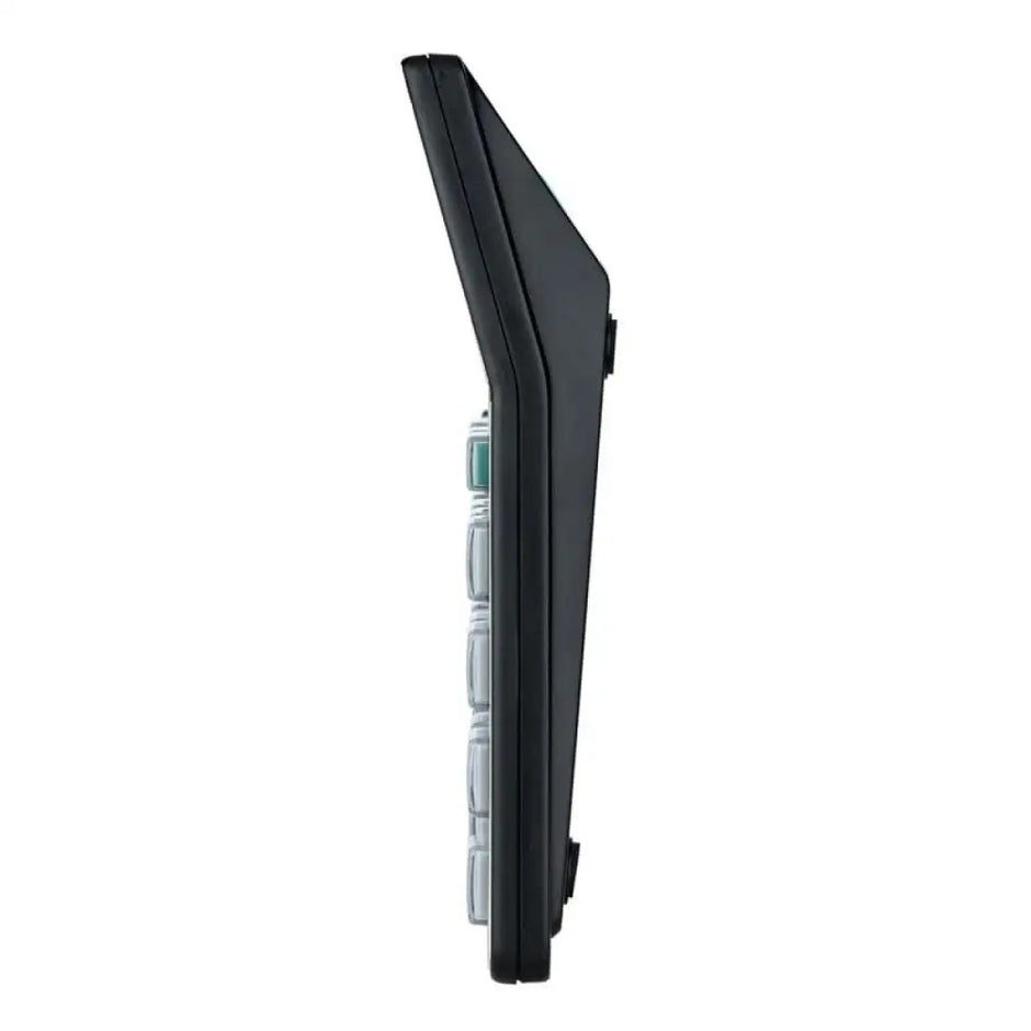 Flair FC-450 14 Digits Desktop Calculator side view showcasing its sleek design and button layout.