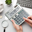 Flair FC-450 14 Digits Desktop Calculator with large display and metal cladding, ideal for professional use.