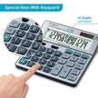 Flair FC-450 14 Digits Desktop Calculator with large LCD screen and special keys with keyguard.