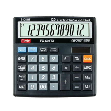 Flair FC-501TX 12 Digits GST Desktop Calculator - Calculators