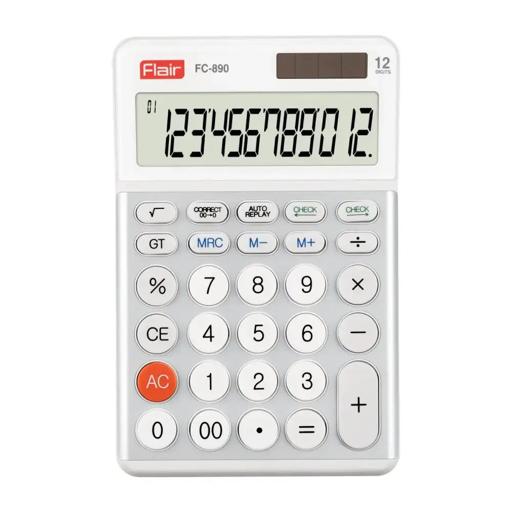 Flair FC-890 12 Digits Desktop Calculator - Calculators