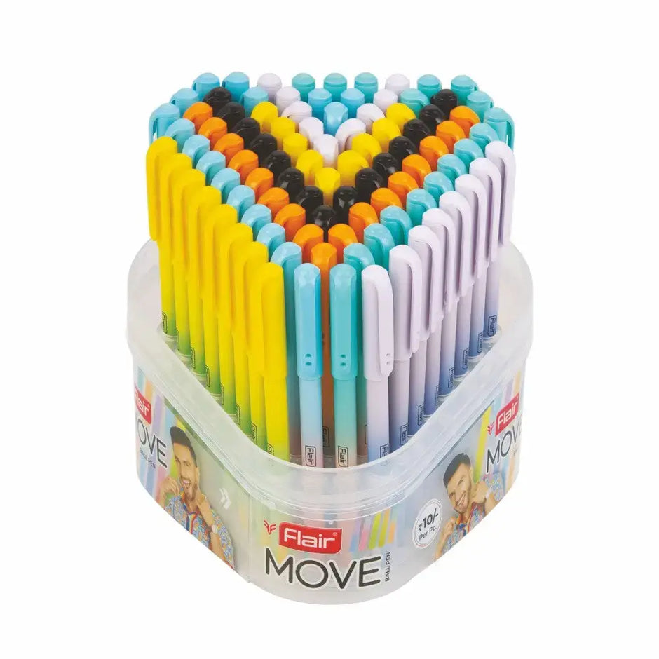 Flair Move Ball Pen | Ink Colour - Blue and Black - 100 - Ball Pens