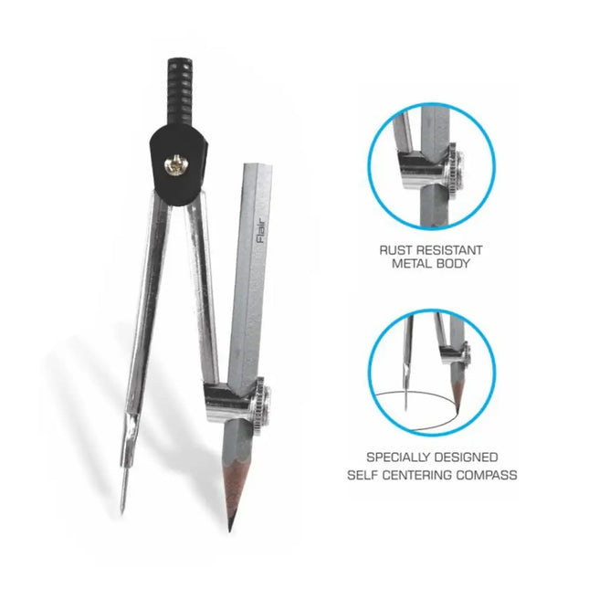 Flair Pro-Math Mathematical Drawing Instruments Box - Geometry Box