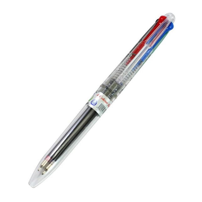 Flair Sunny 4 Colour Retractable Ball Pen with black, red, blue, and green ink options for efficient writing.