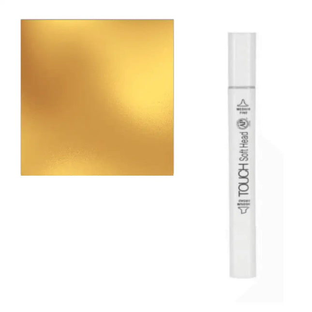 GifMor Colour Alcohol Art Markers | Dual Tip - Broad & Fine |Metallic Shades - Gold - Calligraphy Pen