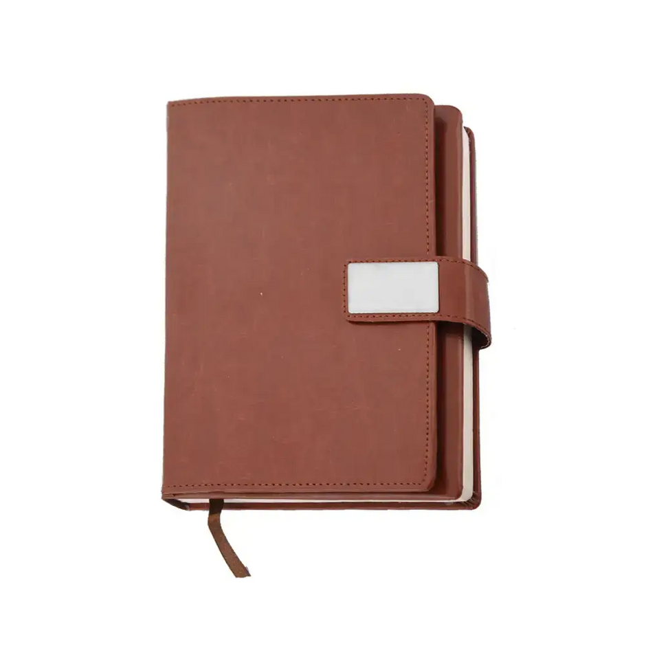 GifMor Premium 9033 Tan - A5 Diary Keychain Card Holder and Pen Gift Set - Gift Set