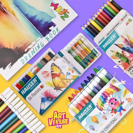 Hauser Artz Art Venture Kit | Stationery Kit of 9 Assorted Items - Art Kits