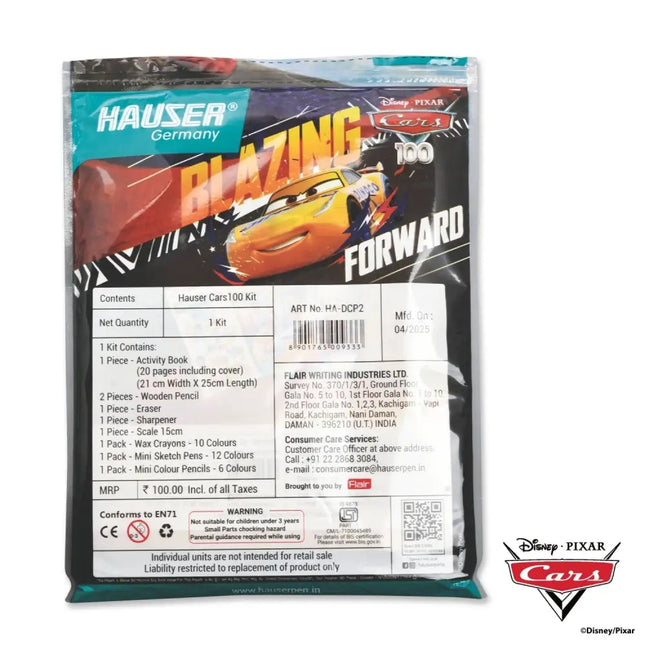 Hauser Artz Cars 100 Kit | Stationery Kit of 9 Items - Art Kits