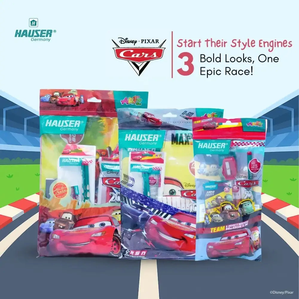 Hauser Artz Cars 200 Kit | Stationery Kit of 14 Items - Art Kits