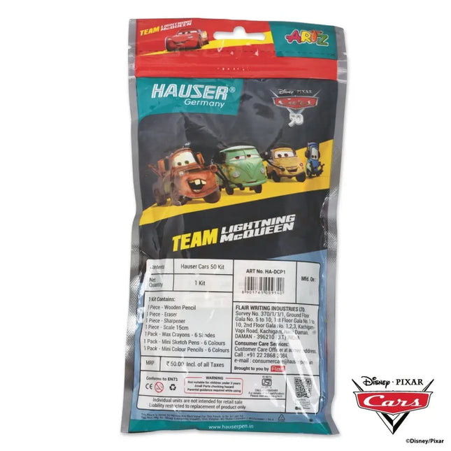 Hauser Artz Cars 50 Kit | Stationery Kit of 7 Items - Art Kits