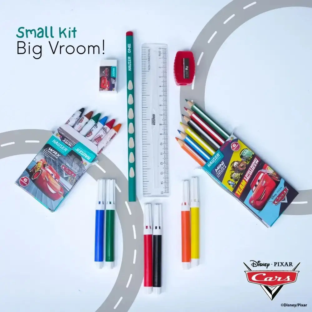 Hauser Artz Cars 50 Kit | Stationery Kit of 7 Items - Art Kits