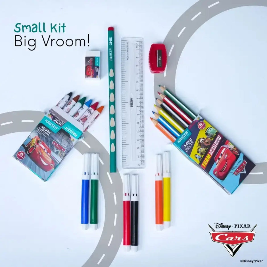 Hauser Artz Cars 50 Kit | Stationery Kit of 7 Items - Art Kits