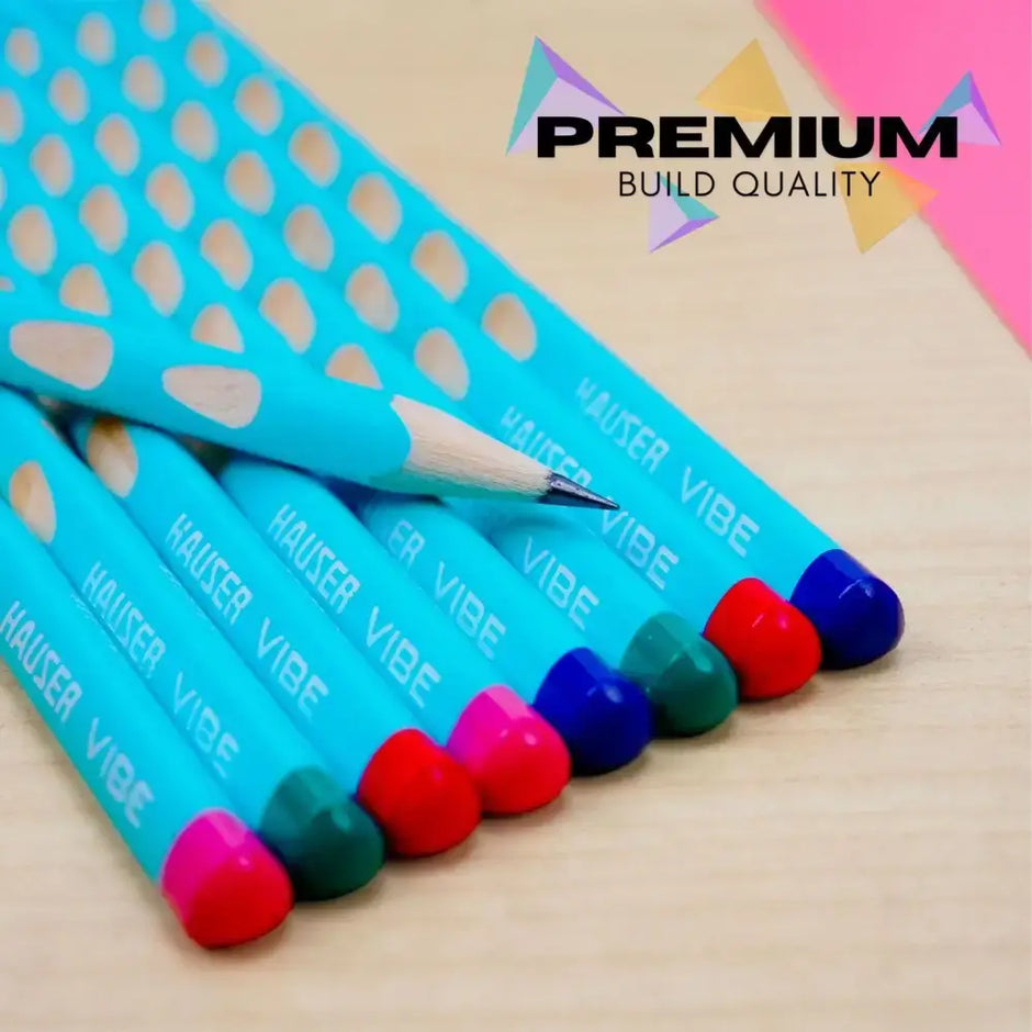 Hauser Artz Vibe Super Dark Pencil | Includes Eraser and Sharpener - 50 - Pencils