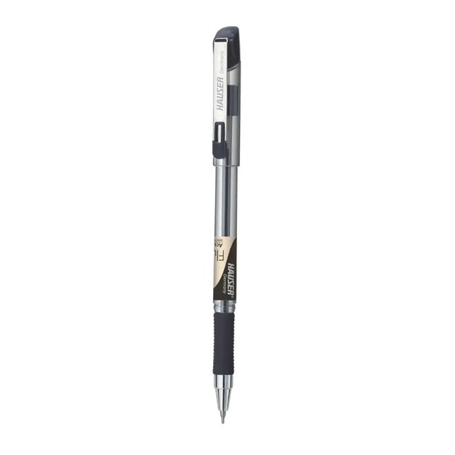 Hauser Fluidic Ball Pen with Soft Rubber Grip - Black - Ball Pens