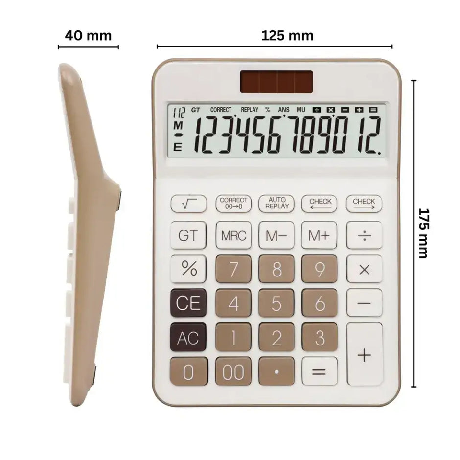 Hauser HC-901 12 Digits Desktop Calculator showing 12-digit display and buttons, designed for precision calculations.