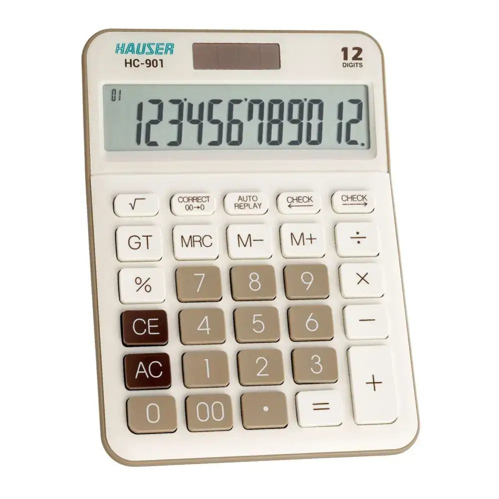 Hauser HC-901 12 Digits Desktop Calculator with expansive display and efficient keypad for professional calculations.