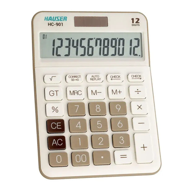Hauser HC-901 12 Digits Desktop Calculator with expansive display and efficient keypad for professional calculations.