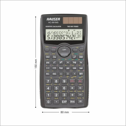 Hauser HC-991MS Scientific Calculator | 401 Functions and 2 Line Display - Calculators