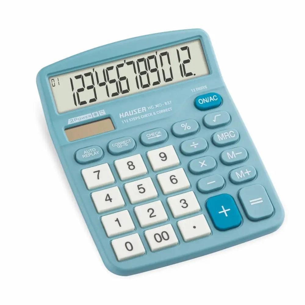 Hauser HC XO-837 12 Digits Desktop Calculator - Calculators