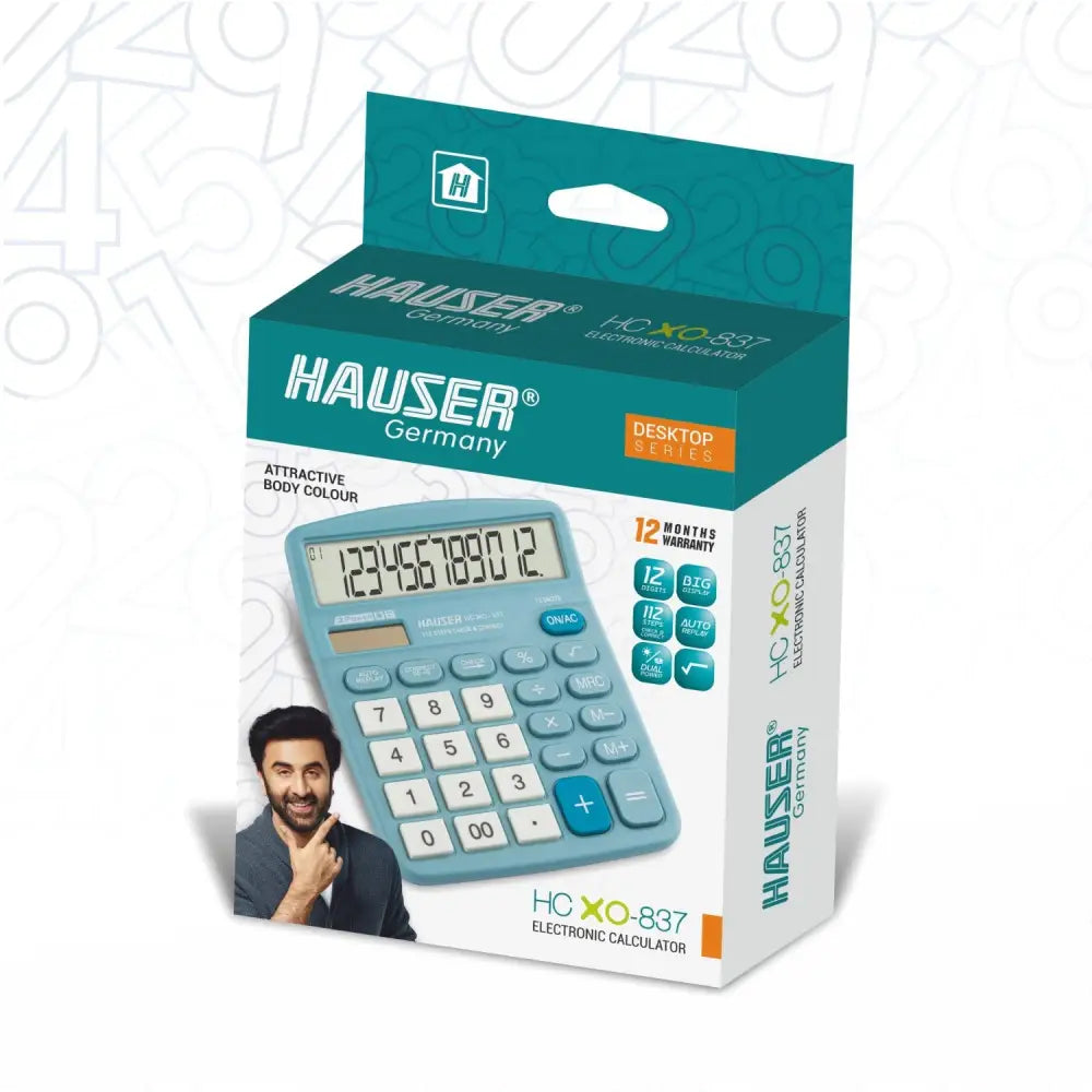 Hauser HC XO-837 12 Digits Desktop Calculator - Calculators