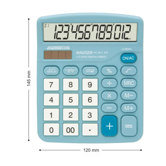 Hauser HC XO-837 12 Digits Desktop Calculator - Calculators