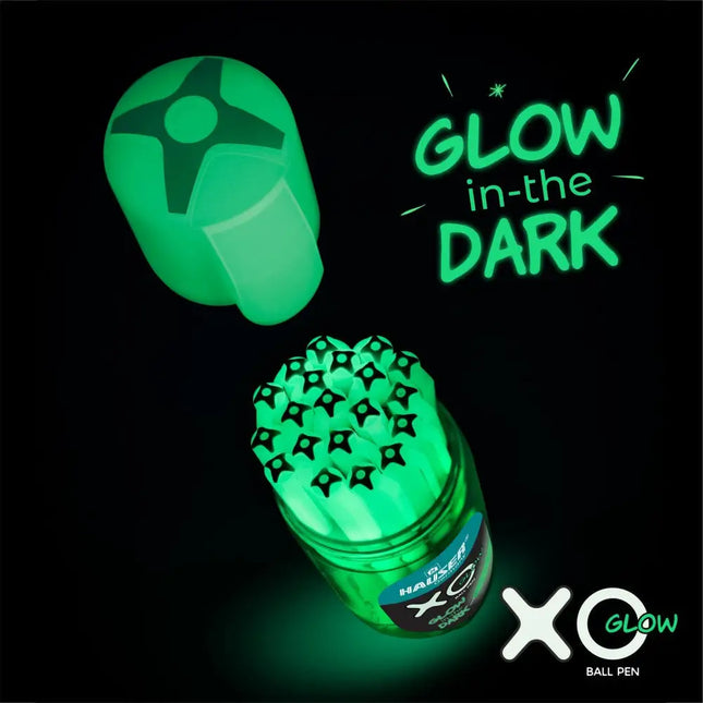 Hauser XO Glow Ball Pen | Pack of 20 | Blue -16 Black - 3 Red - 1 - Ball Pens