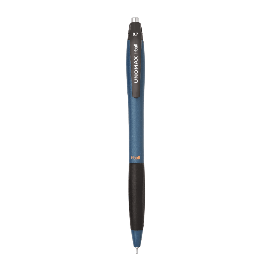 Unomax i-ball 2X RT Ball Pen | Ink Colour - Blue, Black and Red in blue and black design with 0.7mm tip.