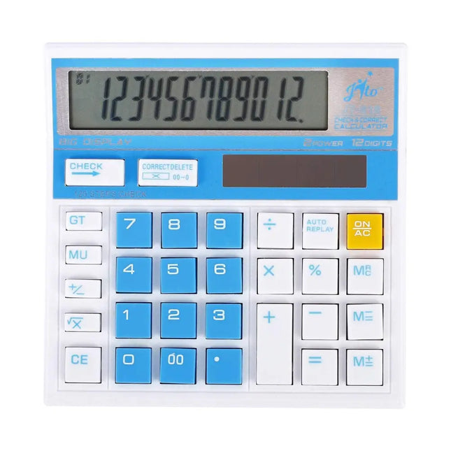 Jito JT-512 12 Digits Desktop Calculator - Blue - Calculators