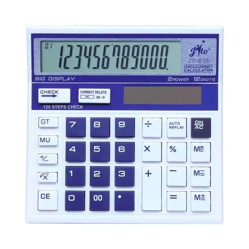 Jito JT-512 12 Digits Desktop Calculator - Purple - Calculators