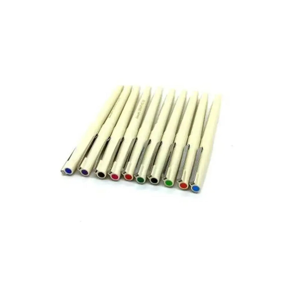 Luxor Graphic 05 Plus Fineliners | Assorted Colour Set of 10 Pens - Fineliners