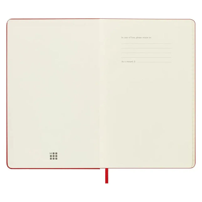 Moleskine Classic Hard Cover Ruled Notebook | Size - 5’’x8.25’’ | Colour - Red - Notebooks