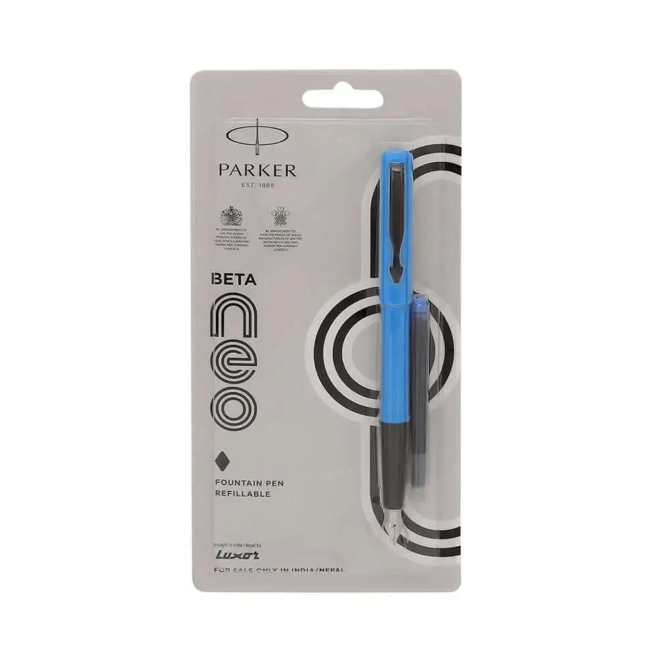 Parker Beta Neo Fountain Pen with Quink Cartridge - Blue - Fountain Pen