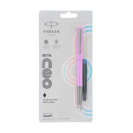 Parker Beta Neo Fountain Pen with Quink Cartridge - Light Purple - Fountain Pen