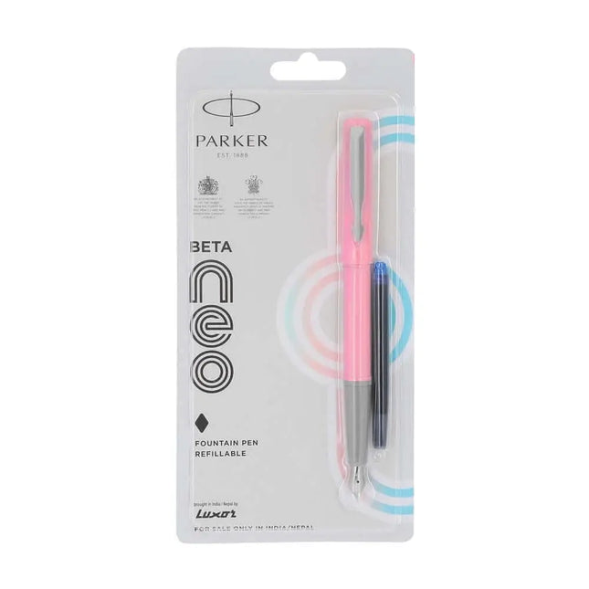 Parker Beta Neo Fountain Pen with Quink Cartridge - Pale Pink - Fountain Pen