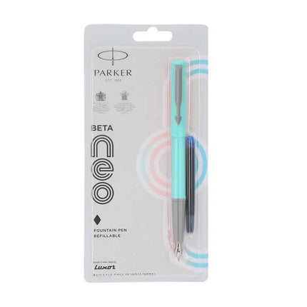 Parker Beta Neo Fountain Pen with Quink Cartridge - Sea Green - Fountain Pen