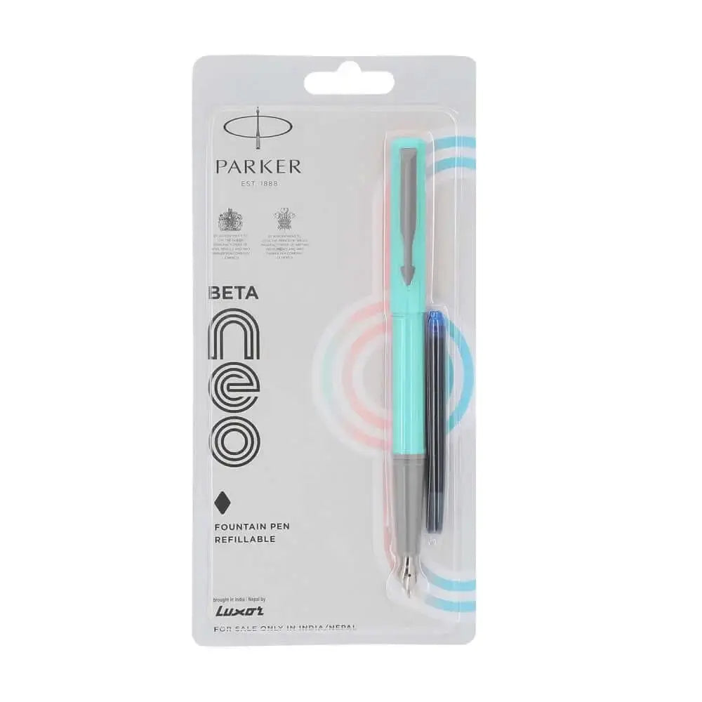 Parker Beta Neo Fountain Pen with Quink Cartridge - Sea Green - Fountain Pen