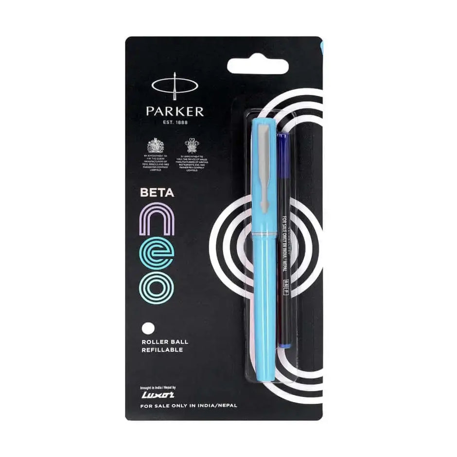 Parker Beta Neo Roller Ball Pen | Ink Colour - Blue - Light Blue - Roller Ball Pens