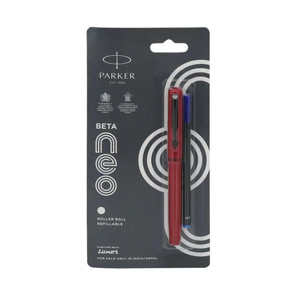 Parker Beta Neo Roller Ball Pen | Ink Colour - Blue - Red - Roller Ball Pens