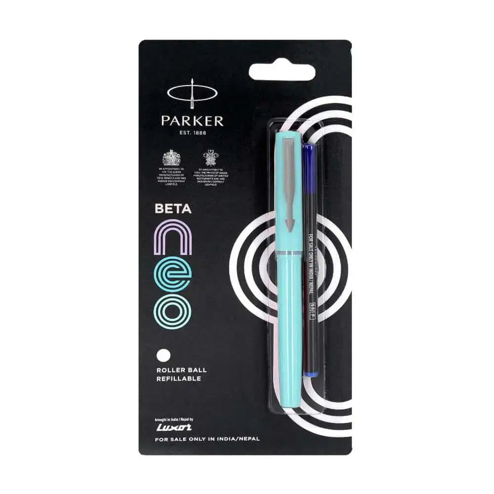 Parker Beta Neo Roller Ball Pen | Ink Colour - Blue - Sea Green - Roller Ball Pens