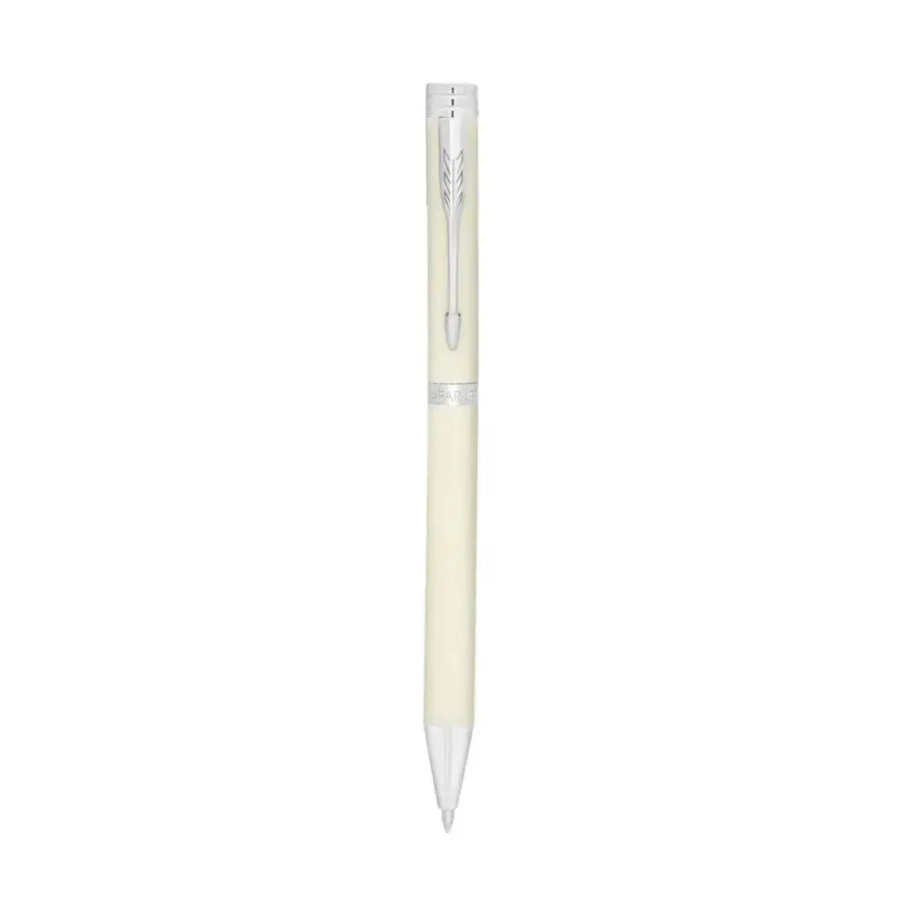 Parker Folio Standard Chrome Trim Ball Pen | Ink Colour - Blue - Ivory - Ball Pens