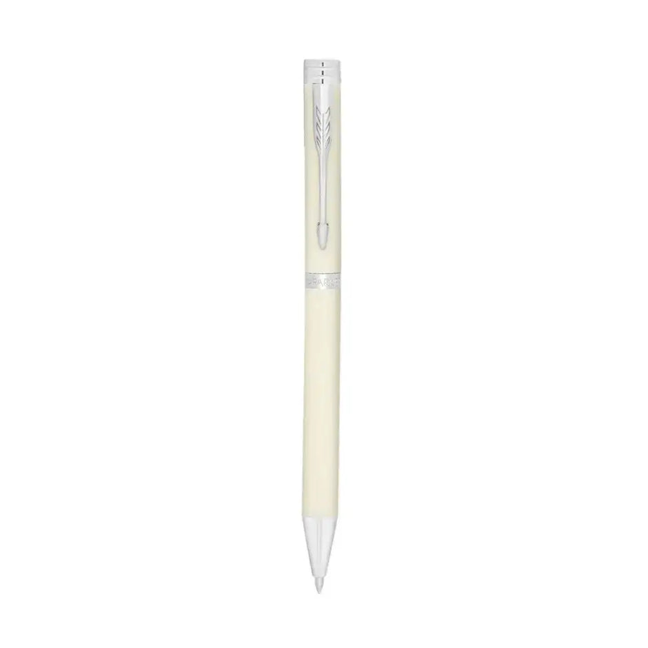 Parker Folio Standard Chrome Trim Ball Pen | Ink Colour - Blue - Ivory - Ball Pens