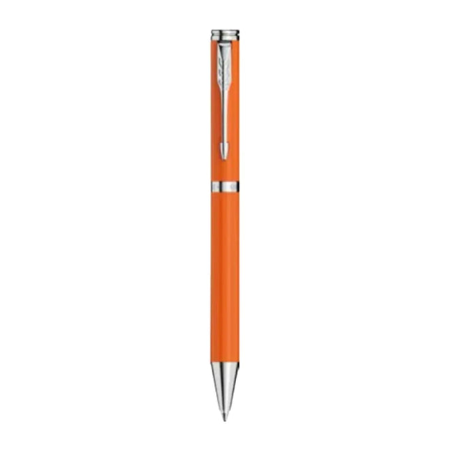 Parker Folio Standard Chrome Trim Ball Pen | Ink Colour - Blue - Orange - Ball Pens