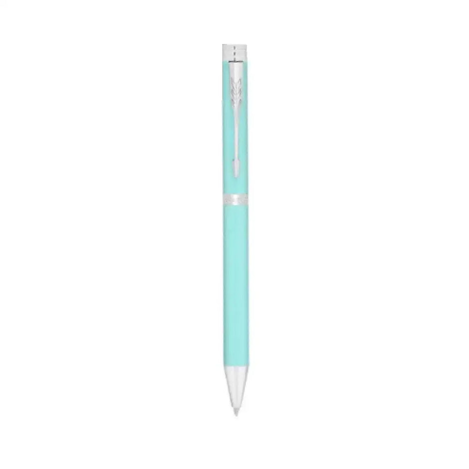 Parker Folio Standard Chrome Trim Ball Pen | Ink Colour - Blue - Sea Green - Ball Pens