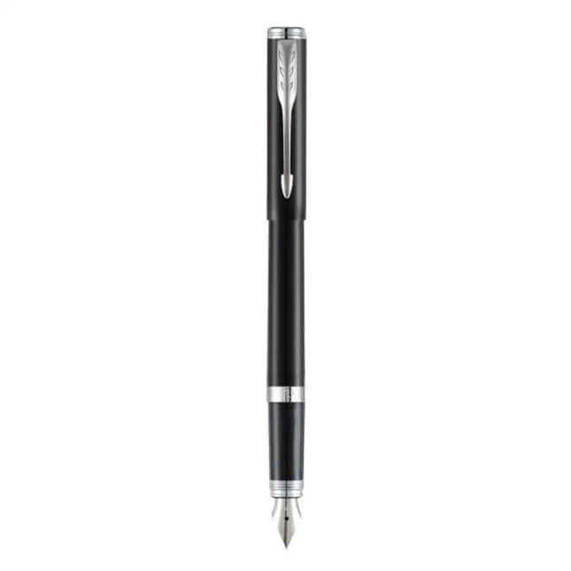 Parker Folio Standard Chrome Trim Fountain Pen - Black - Fountain Pen